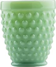 Tablecraft 12224 Jadeite Glass Collection Tumbler, 9.5 oz, Vintage-Style Milk Green Glass, Classic Round Design, Hobnail Pattern, Dishwasher & Microwave Safe, 3.25” x 3.25” x 4” –Tabletop Drinkware