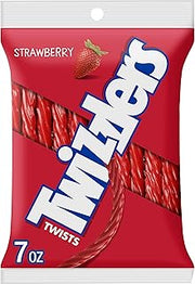 Twists Strawberry Flavored Chewy Candy Bag by Twizzlers – 7 Ounce (Pack of 1), Red, Model 8075_1