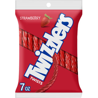 Twists Strawberry Flavored Chewy Candy Bag by Twizzlers – 7 Ounce (Pack of 1), Red, Model 8075_1