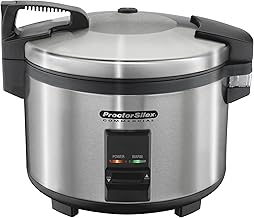 Proctor Silex Commercial 37540 Rice Cooker/Warmer, 40 Cups Cooked Rice Capacity, Nonstick Inner Pot, Hinged Lid, Stainless Steel Housing, Conforms to NSF
