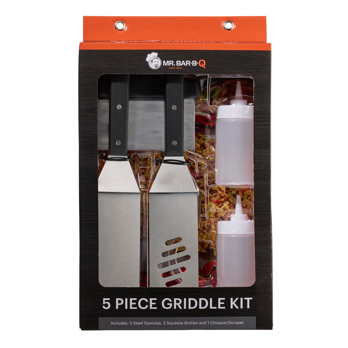 5-Piece Griddle Tools Set by Mr. Bar-B-Q – Stainless Steel, Multicolor, Model 08623Y