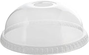 Fineline Super Sips 98mm PET Dome Lid with Hole, Clear