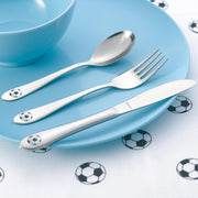 3 Piece Kids Flatware Set Soccer by Amefa – 3 years, Stainless Steel, Pack of 3, Model 842200G020A30