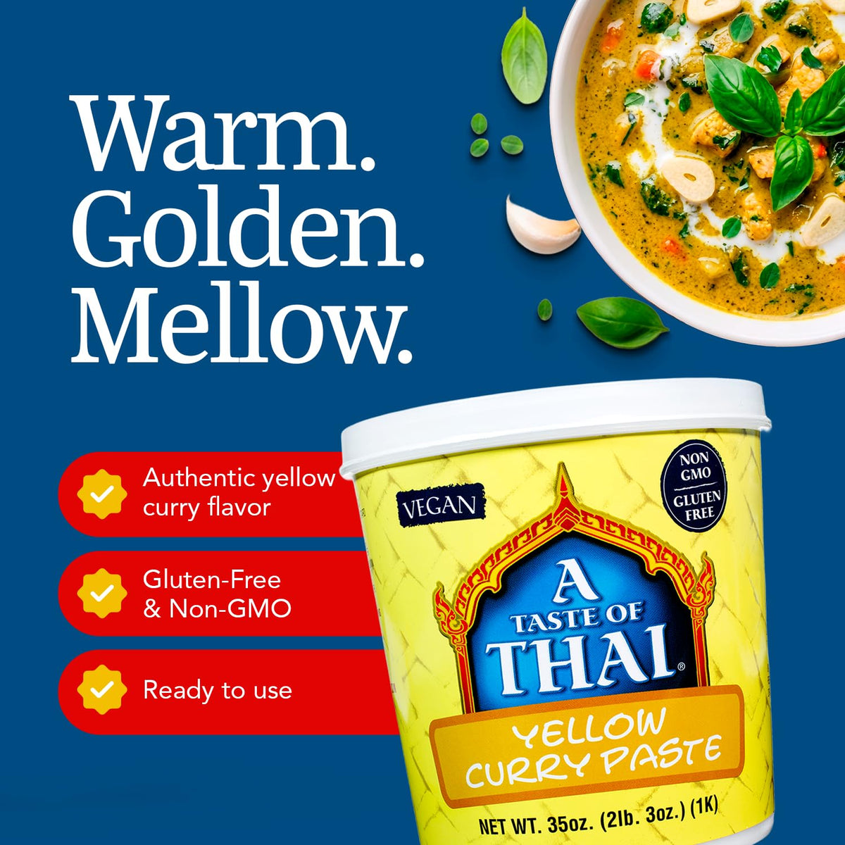 A Taste of Thai Yellow Curry Paste / 1 Pack / 1 Curry Sauce