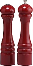 10 Inch Imperial Pepper Mill and Salt Shaker Set - Candy Apple Red