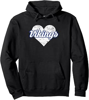Curtis Vikings Over Heart Pullover Hoodie