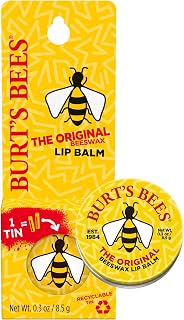 Burt's Bees Original Beeswax Lip Balm Tin, 0.3 oz