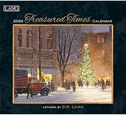 Lang Treasured Times 2026 Wall Calendar – 12-Month Calendar with Stapled Binding, Linen-Embossed Nostalgic Artwork by D.R. Laird, 13.4" × 12"