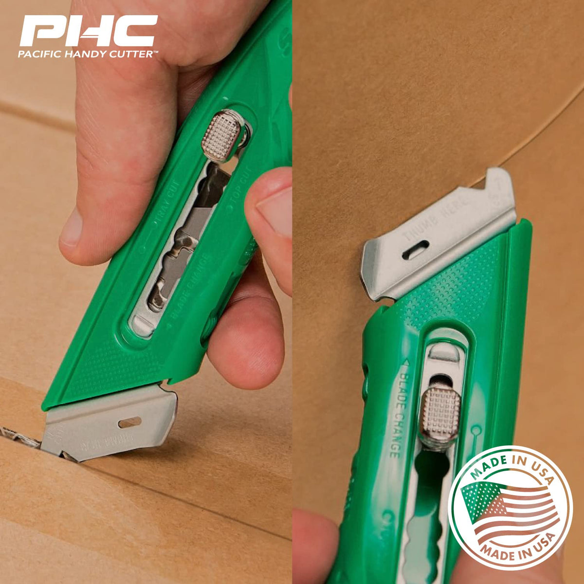 Pacific Handy Cutter S4R Safety Cutter / Green / 1 Utility Knives