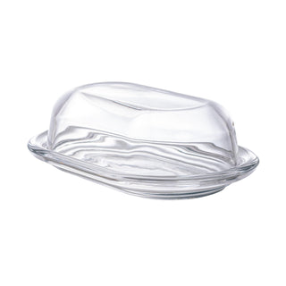 Biscotti Basic-beurrier 19.5 cm x 13 cm by Pasabahce – 2 éléments, 420 milliliters, Glass, White., Pack of 2