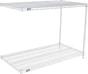 Global Industrial 2 Shelf, Chrome Wire Shelving Unit, Add On, 36" W x 24" D x 34" H