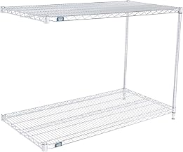 Global Industrial 2 Shelf, Chrome Wire Shelving Unit, Add On, 36" W x 24" D x 34" H