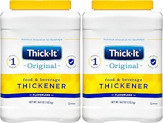 Thick-It Original Food & Beverage Thickener, Flavorless Powder for Dysphagia (IDDSI), Digestible Swallowing Aid, Easy-to-Mix & Instant Dissolve, Used in Hot & Cold Food, 36 oz Canister (Pack of 2)