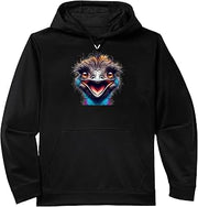 Funny Ostrich Emu Bird Australian Emu Face Emu Lovers Performance Hoodie