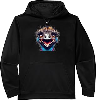 Funny Ostrich Emu Bird Australian Emu Face Emu Lovers Performance Hoodie