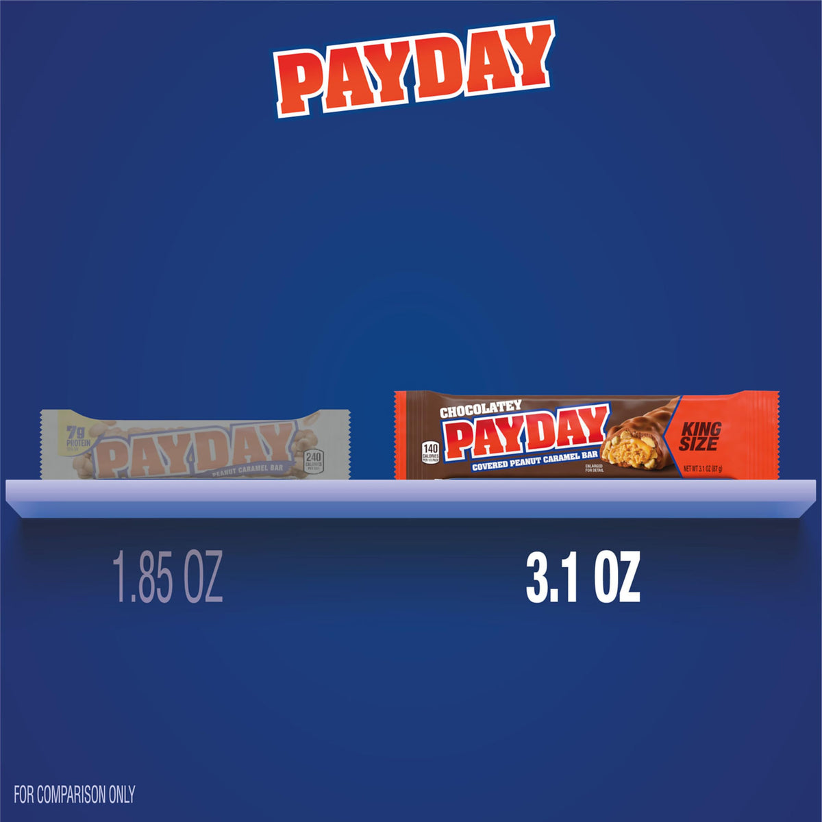 Chocolatey Peanut Caramel King Size by PayDay – 18 Count (55.8 oz), Pack of 18, Model 20010700858546
