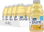 Ocean Spray Pure Unsweetened White Grapefruit, 100% White Grapefruit Juice, 32 Fl Oz Bottle, (Pack of 8)