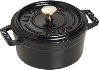 STAUB Cast Iron 0.25-qt Mini Round Cocotte - Matte Black