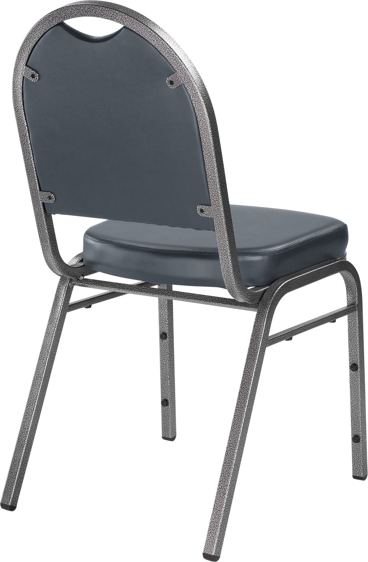 Dome Vinyl Upholstered Padded Stack Chair Midnight Blue by National Public Seating – Vinyl, Midnight Blue, Model 9204-SV