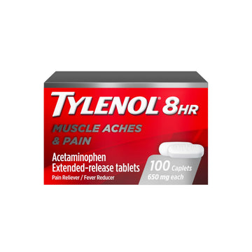 8-Hour Acetaminophen 650 mg Caplets by Tylenol – 100 Count, Multi, Model 00300450297211