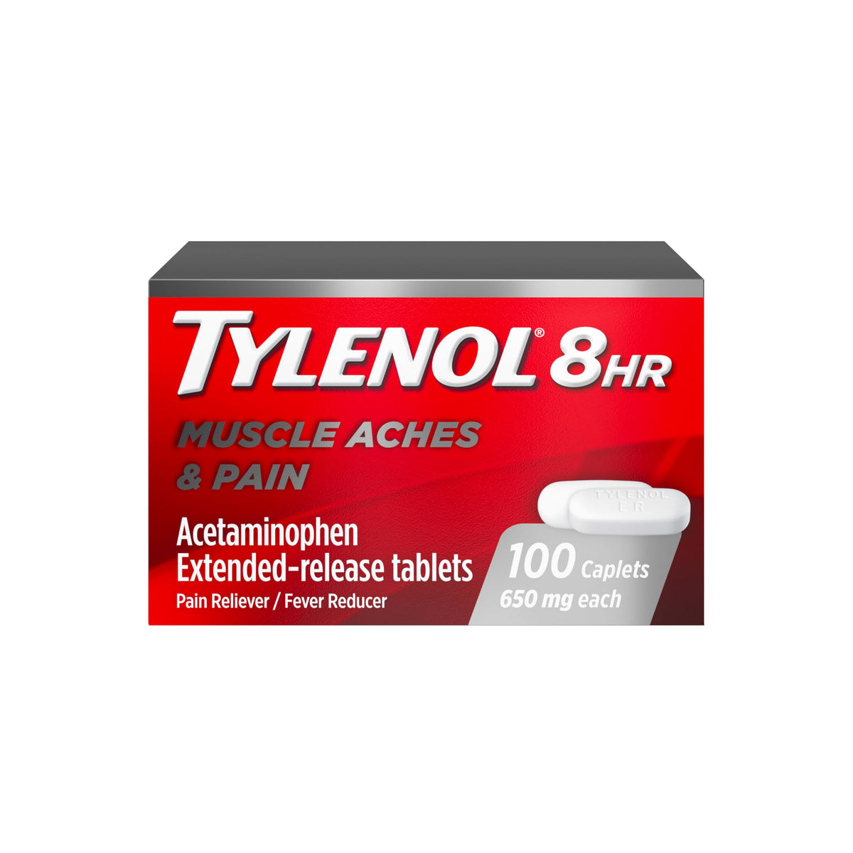 Tylenol 100 Count / Multi / Muscle Aches Tablets-100 ct Acetaminophen