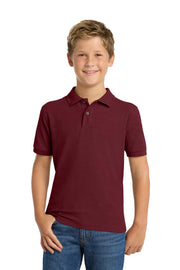 ® Youth Silk Touch™ Polo. Y by Port Authority – Silk, Burgundy, Model SNM-208935