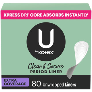 Panty Liners by U by Kotex – Extra Coverage, Polyethylene, Model 36000483741