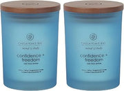 Chesapeake Bay Candle Scented Candles, Confidence + Freedom (Oak Moss Amber), Medium (2-Pack)
