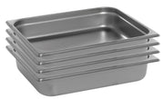 Half Size Stainless Steel Steam Table Pan by HUBERT – Stainless Steel, Pack of 4, Model 216705