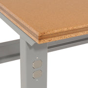 Adjustable Height Workbench by Global Industrial – 37"L x 74"W x 3"H, Steel, Gray, Model 183165