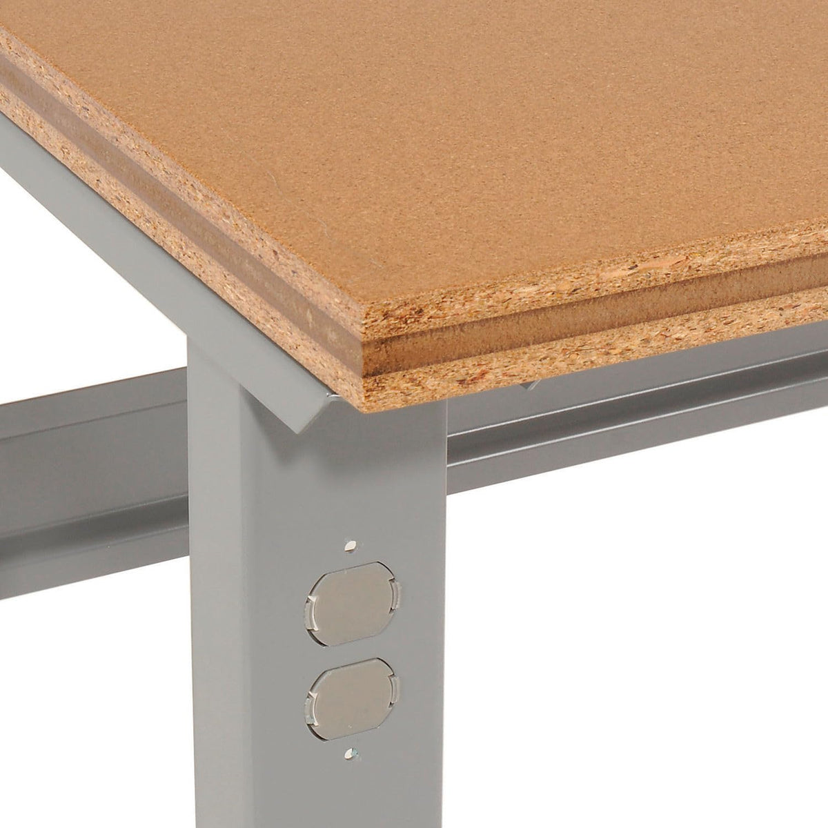 Adjustable Height Workbench by Global Industrial – 37"L x 74"W x 3"H, Steel, Gray, Model 183165