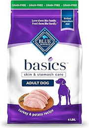 Blue Buffalo Basics Turkey Adult Grain-Free Dry Dog Food, 4 lb