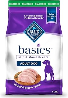 Blue Buffalo Basics Turkey Adult Grain-Free Dry Dog Food, 4 lb