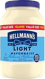 HELLMANN'S Light Mayonnaise 48 oz, Lite Mayo Jar, Sandwich Spread 1PK