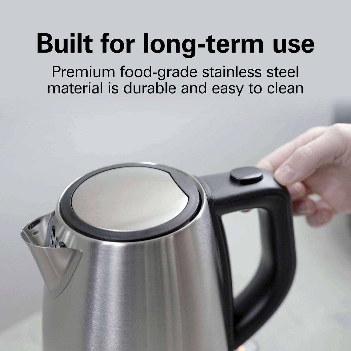1 Liter Hot Water Tea Kettle by Hamilton Beach Commercial – 1.1 Quarts, 1.0 liters, Stainless Steel, Silver, Model HKE110