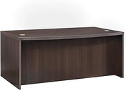 Safco Mayline ABD7242LDC Aberdeen Series Laminate Bow Front Desk Shell 72w x 42d x 29-1/2h Mocha