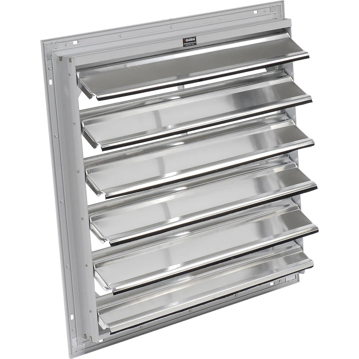 Aluminum/Steel Shutter For 30" Venturi Mounted Exhaust Fan by Air Conditioning Products – 34"L x 33.13"W x 3.25"H, Aluminum/Steel, Model 245733