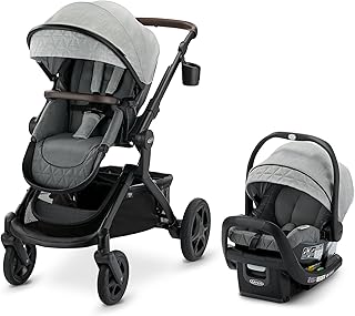 Graco Premier Modes Nest Travel System, 3-in1 Modular Carseat Stroller Combo, Pramette, Toddler Stroller, Includes Premier SnugRide SnugFit 35 LX Infant Car Seat, Midtown