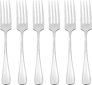 Oneida Savor Dinner Forks Silverware Set for 6, Flatware | mirror finish, dishwasher safe | cutlery set for kitchen and dining, utensil set, heavy duty, kitchen essentials