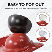 Fimary Silicone Semi Sphere Molds, 3 Pack 1 1.6 2.7 Inch, 6 15 24 Cups