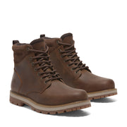 Men's Britton Road Mid Lace Up Waterproof Boot by Timberland – 8, Leather, Rust Full Grain, Model TB0A69UH