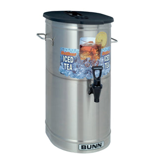 TDO-4 Commercial Iced Tea Dispenser w/Brew-Thru Lid by Bunn – 4-Gallon, 4.0 gallons, Stainless Steel, Model ES-TDO-4