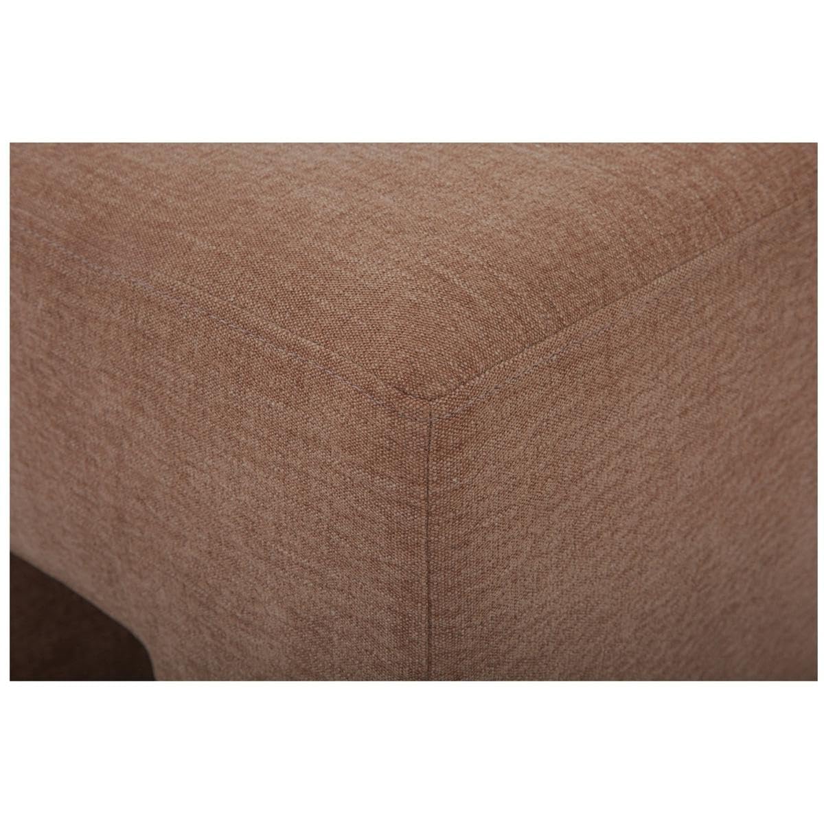 Linen Blend Aida Stool by MOES by StyleMe GHD – 18"D x 18"W x 18"H, Sienna