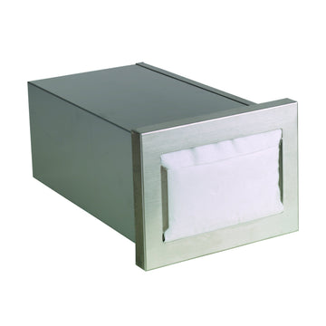 Built-In Napkin Dispenser by DISPENSE-RITE – Stainless Steel, Black, Model CMND-1