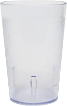 Thunder Group PLTHTB010C Tumbler, 9-1/2 oz., Textured Exterior, Scratch and Impact Resistant, Stackable, Dishwasher Safe, Plastic, Clear, Pack of 12
