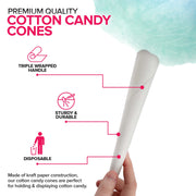 Stock Your Home Cones / 6.2992 cm / White Cotton Candy