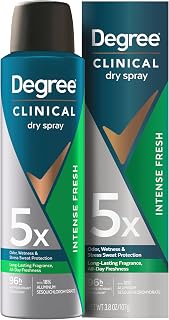 Degree Clinical Antiperspirant Deodorant Dry Spray, Intense Fresh, 3.8 oz