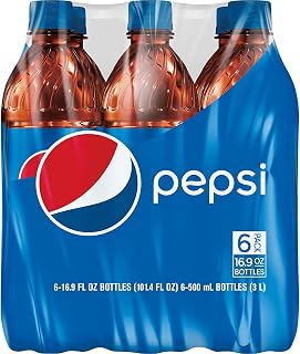 Pepsi Bottles, 16.9 Fl Oz (Pack of 6)