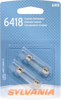 SYLVANIA 6418 Basic Miniature Bulb, (Contains 2 Bulbs)