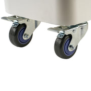 Winco 21 Gallon / Rolling Bin / Ivory Kitchen Trash Cans